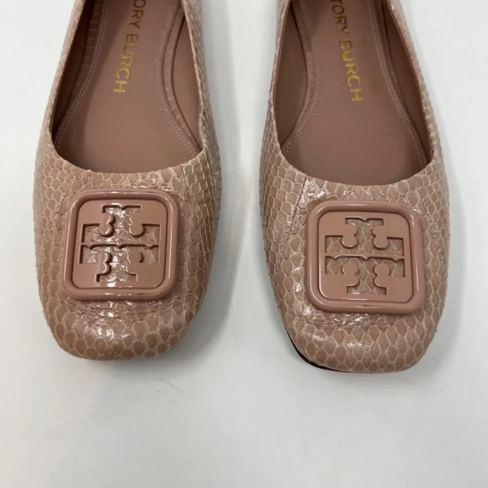 Tory Burch Women’s Pink Snakeskin Shoe Flats Size 8 1/2 Preppy Work